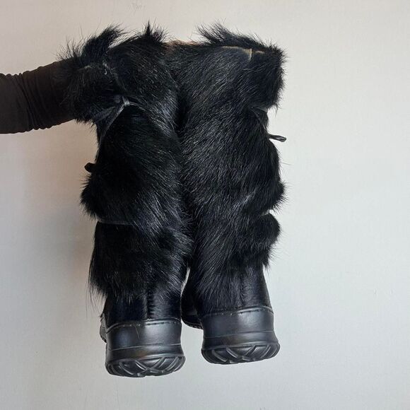 Pajar Real Fur Black Winter Boots Made in Italy - Picture 5 of 7